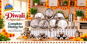 Stainless Steel Dinner Set (Steel)