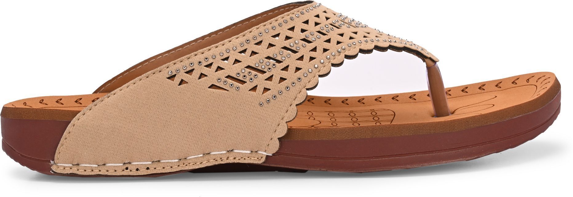 Slip-on Heels For Girls (Tan)
