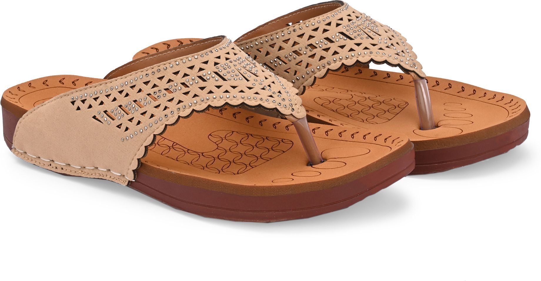 Slip-on Heels For Girls (Tan)