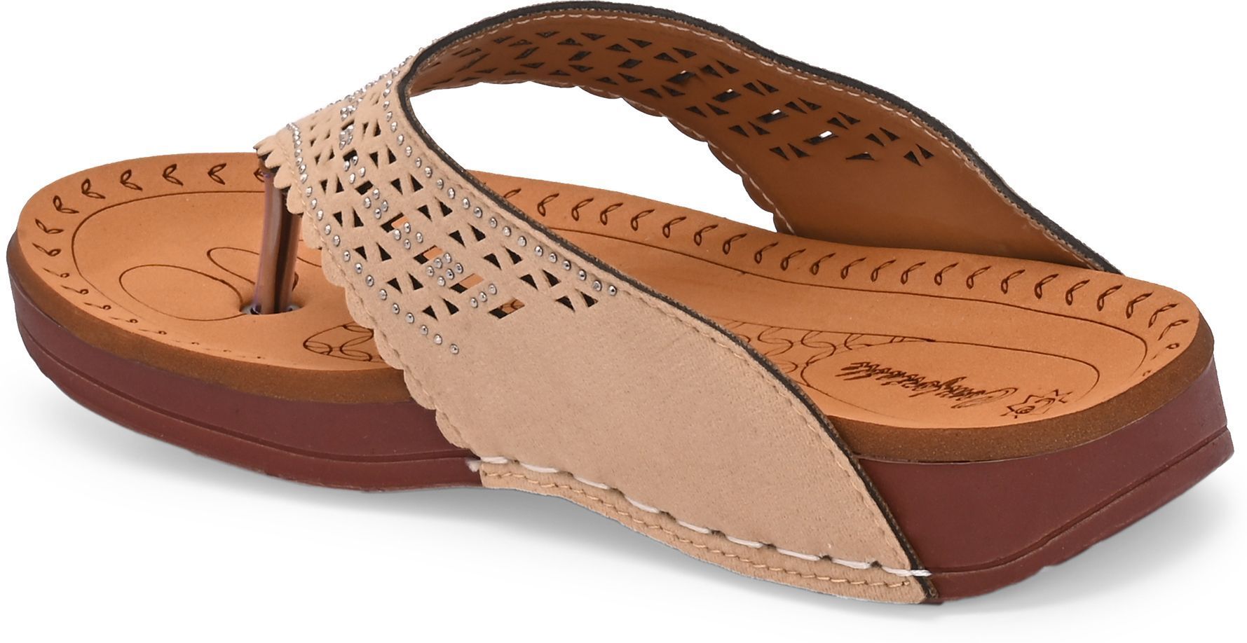 Slip-on Heels For Girls (Tan)