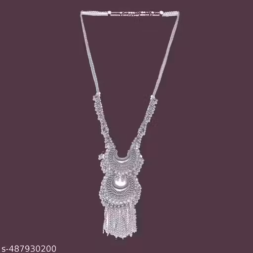 Mariyam Fashion's Premium Catalogue | Premium Catalog Oxidised Jewellery German Silver Jewellery Silver jewellery set::Silver necklace set::Oxidised Jewellery set::mirror oxidised jewellery::oxidised mirror jewellery set