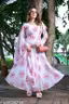 women ethnic full lengh designer heavy georgette gown kurti with dupatta set
