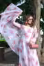women ethnic full lengh designer heavy georgette gown kurti with dupatta set