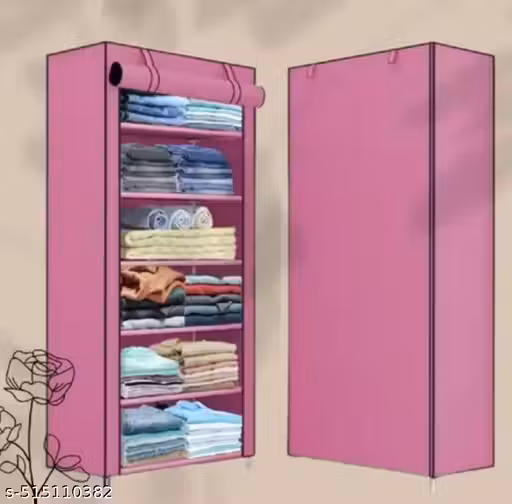 Shoe rack / shoe / Storage Rack Storage Rack Collapsible Wardrobe Portable Space Saving/Rack Shelf Organizer 6 Layer Shoe Rack Organizer Stand | Shoe Rack with Zip Cover, Wide Space Storage Rack made by Non Woven Fabric for footwear, Toys, clothes | Shoe