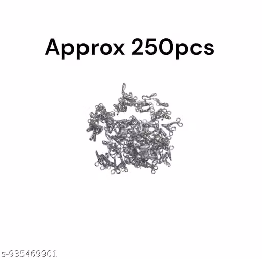 blouse hook, blouse huke, blouse hook packet, tailoring material, blouse hook box, Dress Hook for Tailoring and Embroidery (Silver) Hook Eye (Approx 250 pcs)