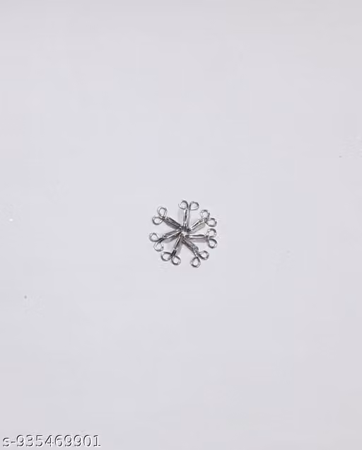 blouse hook, blouse huke, blouse hook packet, tailoring material, blouse hook box, Dress Hook for Tailoring and Embroidery (Silver) Hook Eye (Approx 250 pcs)