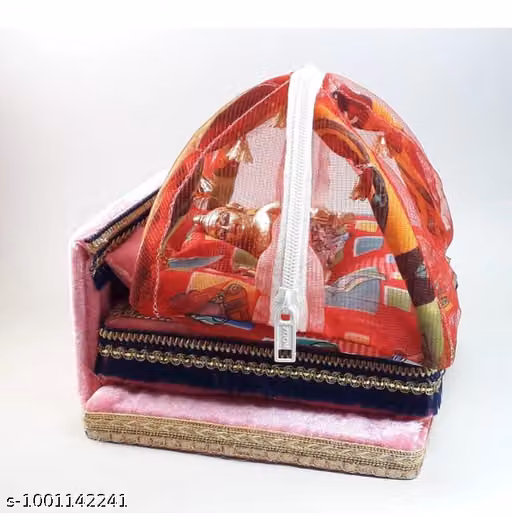 Thakur ji bed , Laddu Gopal ji bed with net usable 0 to 3 no | RD Handicraft