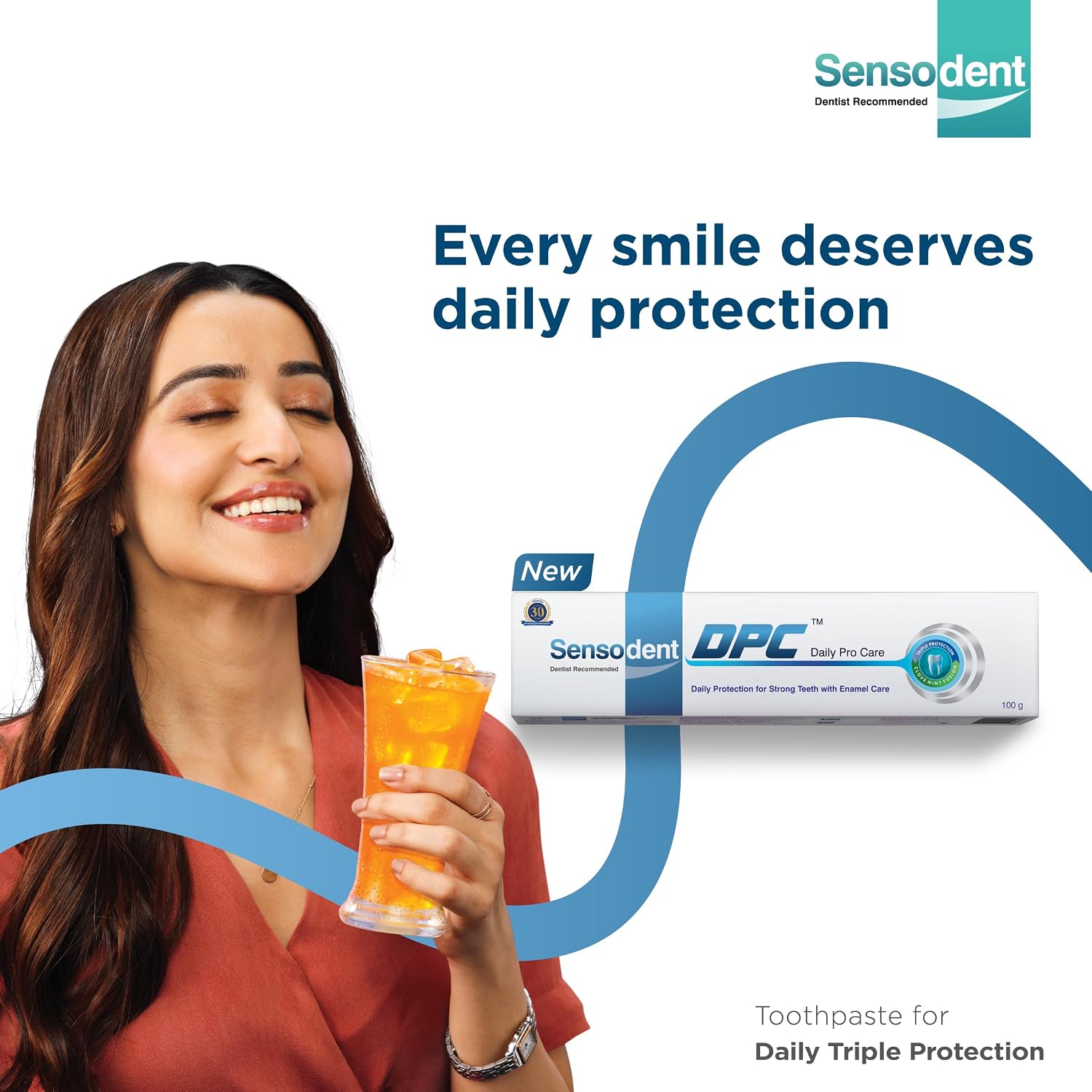 DPC Foaming Sensitivity Toothpaste | CSP & Potassium Formula | Repairs Enamel, Calms Nerves & Protects Against Cavities | Fluorinated | 100g,Pack of 1