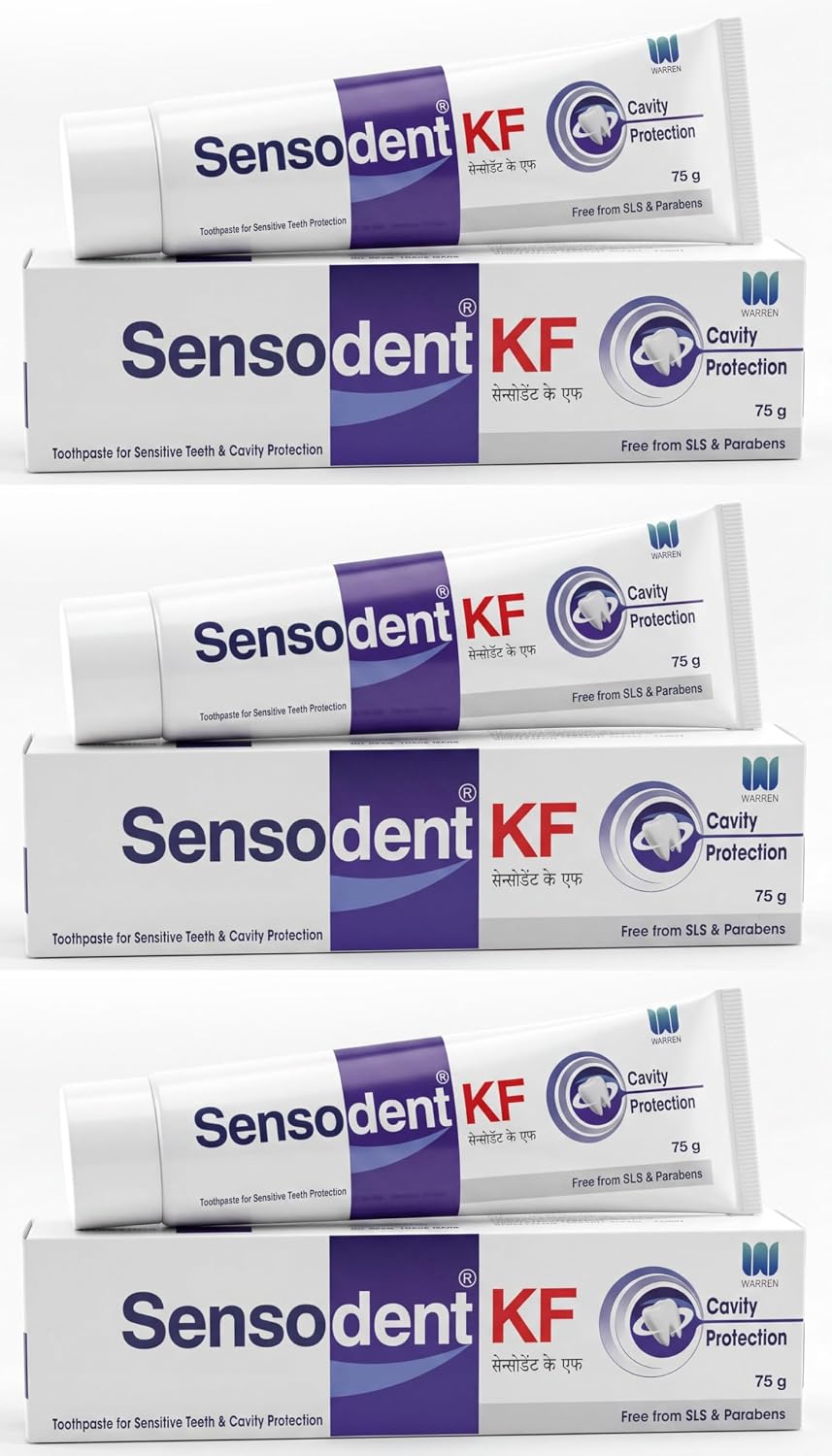 Fluoride Toothpaste for Cavity Protection & Sensitivity Relief (75g x 3) Toothpaste (225 g, Pack of 3)