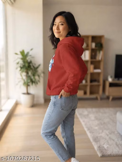 Tag of Cow hoody Red Colour
