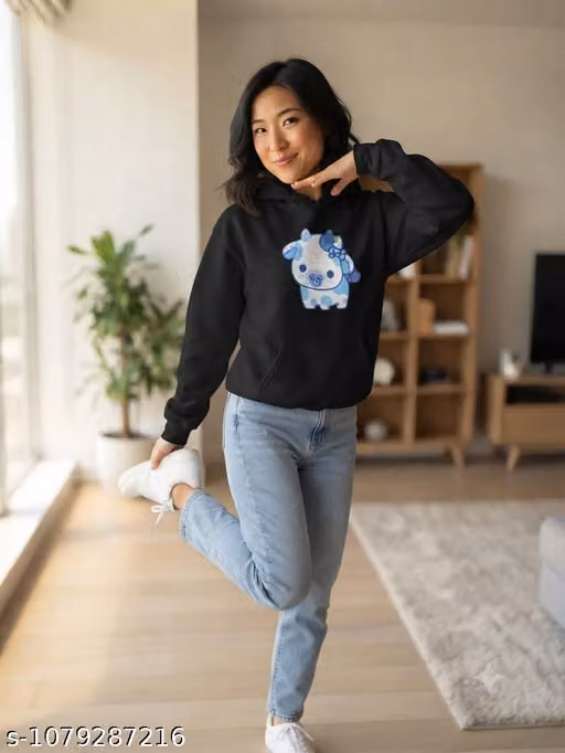Tag of Cow hoody Black Colour