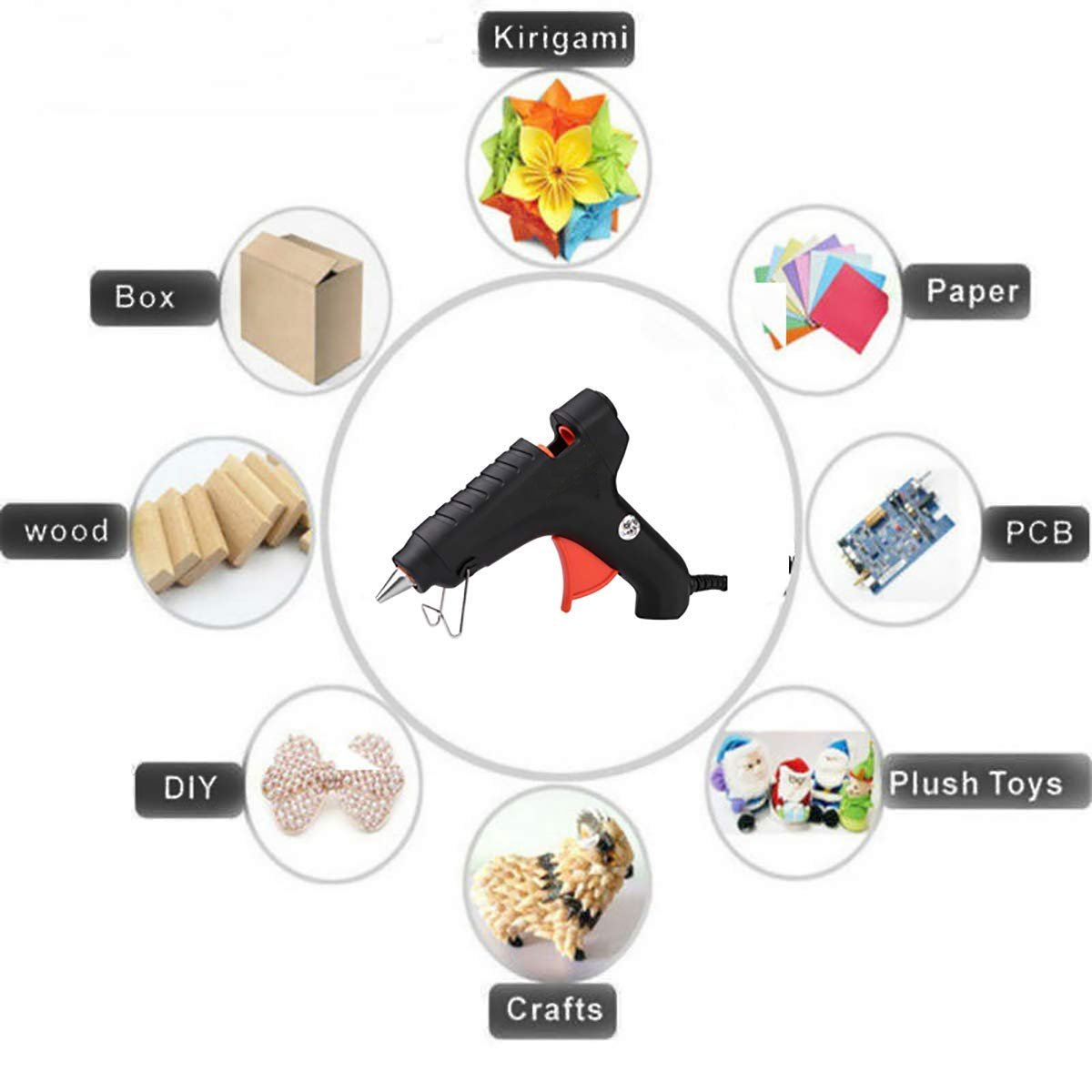 Saleshop365® Hot Melt Glue Gun 60 Watt with FREE 10 Glue Sticks Decorations & Furniture Quick Repairs
