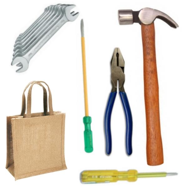 Saleshop365® Home Combo - Hammer + Plier + Screw driver + Line Tester + 8 pcs Spanner
