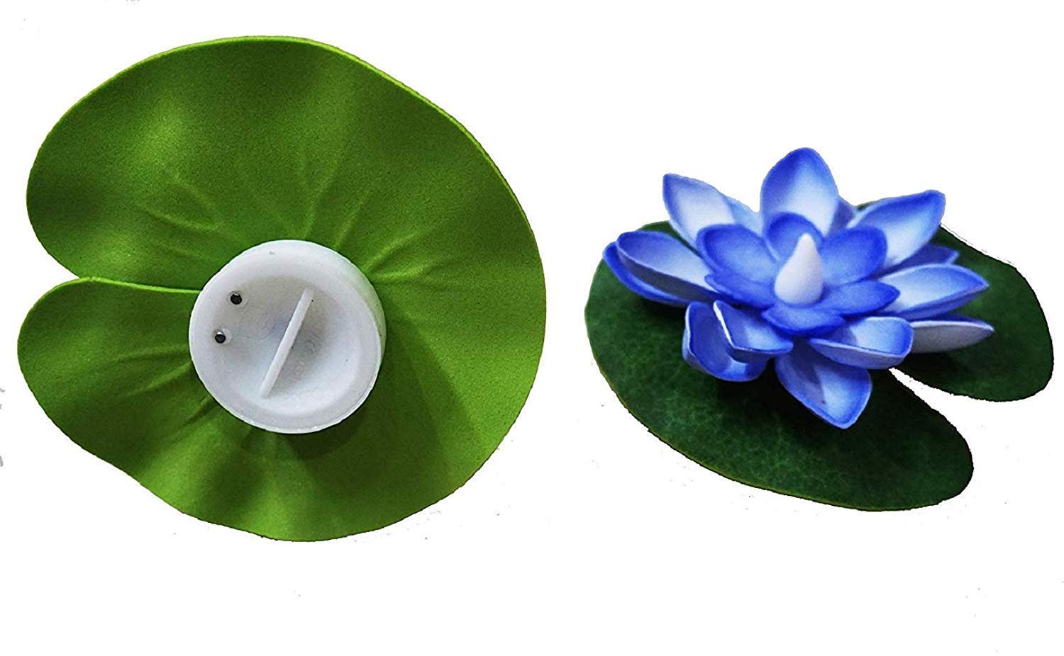 Color Lotus LED Candle Floating Candle Flameless Candle Light Beautiful Festival Lamp and Decoration for Home, Garden - Pack of 2