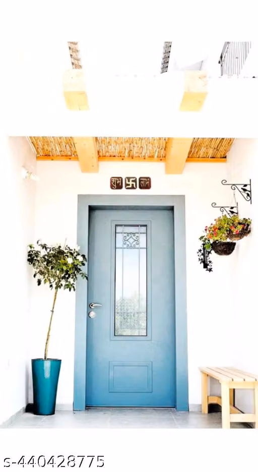 Shubh labh Swastik wall door design wooden