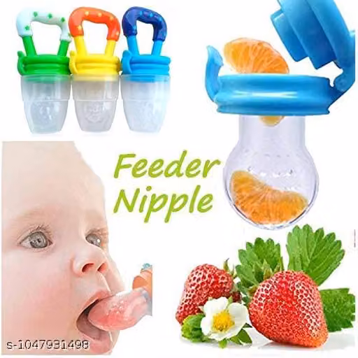 BPA Free Silicone Nipple Fresh Food Fruit Feeder Medium Flow Nipple (2 Pcs)