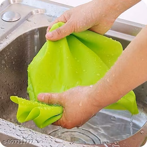 Silicone Baking Mat Silicone Chapati Atta Kneading Mat Non-Stick Fondant Rolling Mat Stretchable for Kitchen Roti Chapati (Baking Mat 50 * 40 cm) (Green)