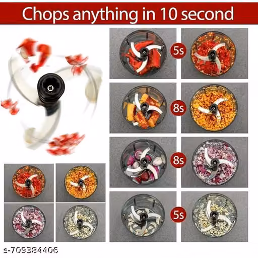 Chopper for Kitchen Use 1100 ML, Push Chopper with 6 Blades, Vegetable ChopperKitchen Accessories Items for Home Cutting Vegetables, Onion, Ginger, Garlic, Salad, Tomato, Potato (C2)