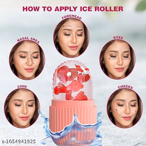 PACK OF 1 - Facial Ice Roller for Face & Skin Care – Reusable Ice Cube Massager