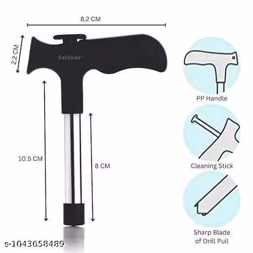 Stainless Steel Coconut Opener Tool | Manual Tender Coconut Hole Opener | Ergonomic Grip | Heavy Duty | 2 Piece