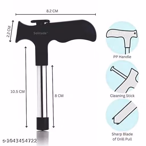 Steel Coconut Water Opener with Non Slip Handle ( Pake of 1, Black )