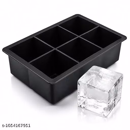 1 Pcs Square silicone ice cube trays molds, 15 cavities silicone ice tray for whiskey and cocktail (black color - 15 cavity)