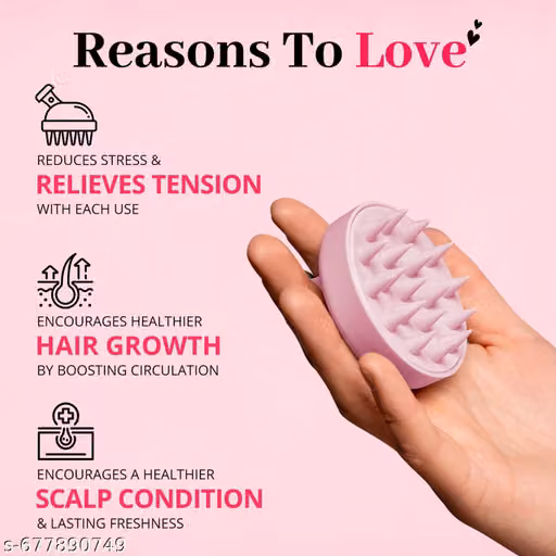 Head Massager, Scalp Massager, Scalp Massager For Hair Growth, Hair Massager, Hair Massager For Hair Growth, Hair Scalp Massager Brush, Hair Wash Brush, Head Scrubber, Hair Scalp Massager Shampoo Brush Marble Pink