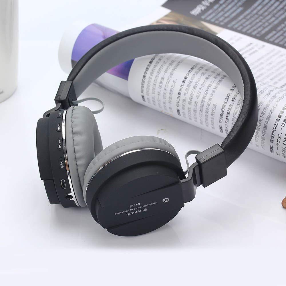 Wireless Headset SH12 Wireless Bluetooth Headphone with FM and SD Card Slot Best Quality