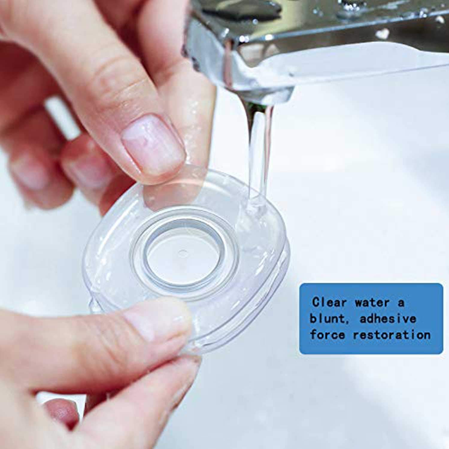 Nano Gel Pad Magic Sticker Washable Multi-Functional Universal Sticky Phone Holder for Car, Home, Office Transparent - Pack of 2