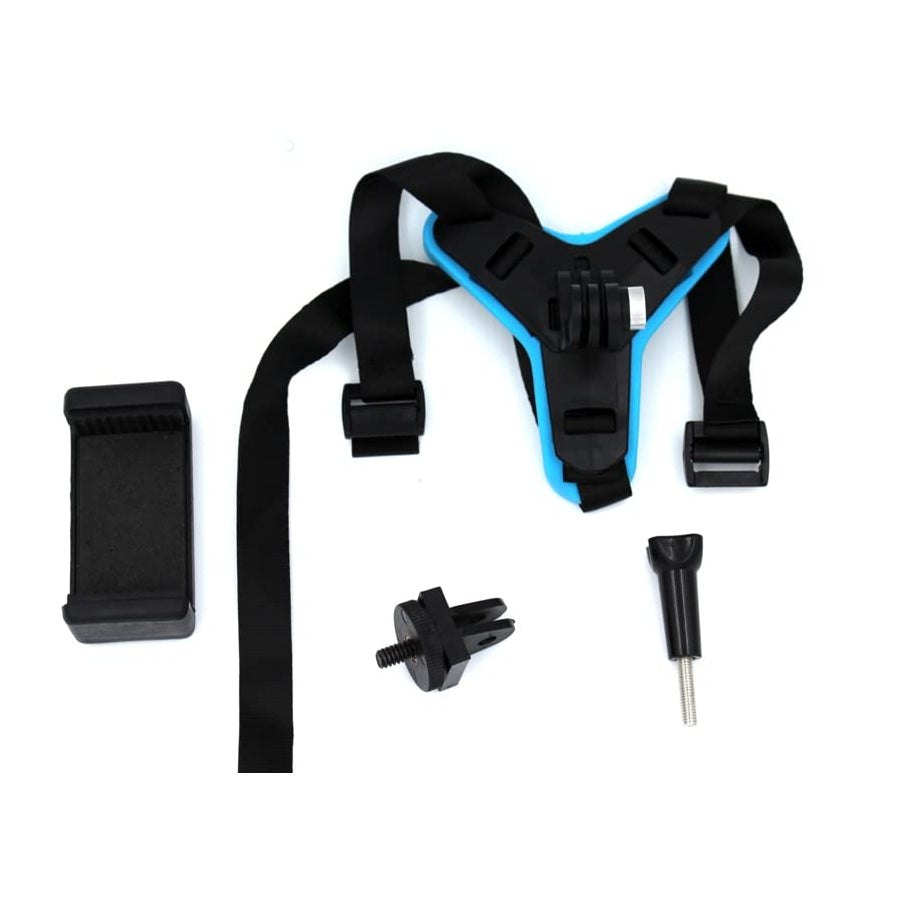 Helmet Chin Strap Mount with Mobile Clip & Screw Compatible with All Smart Phones, Action Cameras and Lot more