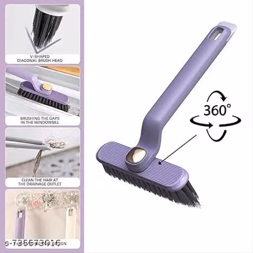 Multi-Function Bathroom Plastic Cleaning Brush,Tiles Cleaning Brush,Hard Bristle Rotating Crevice Gap Cleaning Brushes For Bathroom,Floor Cleaner Brush(Multi Colour)