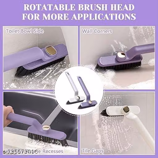 Multi-Function Bathroom Plastic Cleaning Brush,Tiles Cleaning Brush,Hard Bristle Rotating Crevice Gap Cleaning Brushes For Bathroom,Floor Cleaner Brush(Multi Colour)
