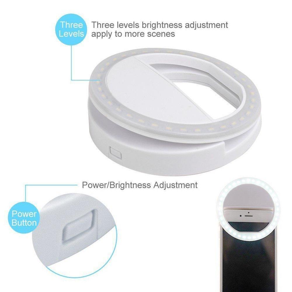 Selfie Enhancing Rechargeable Ring Light with 3 Level of Brightness for Photography Video Calling (Smart Phones Laptop Tablet) 36 LED