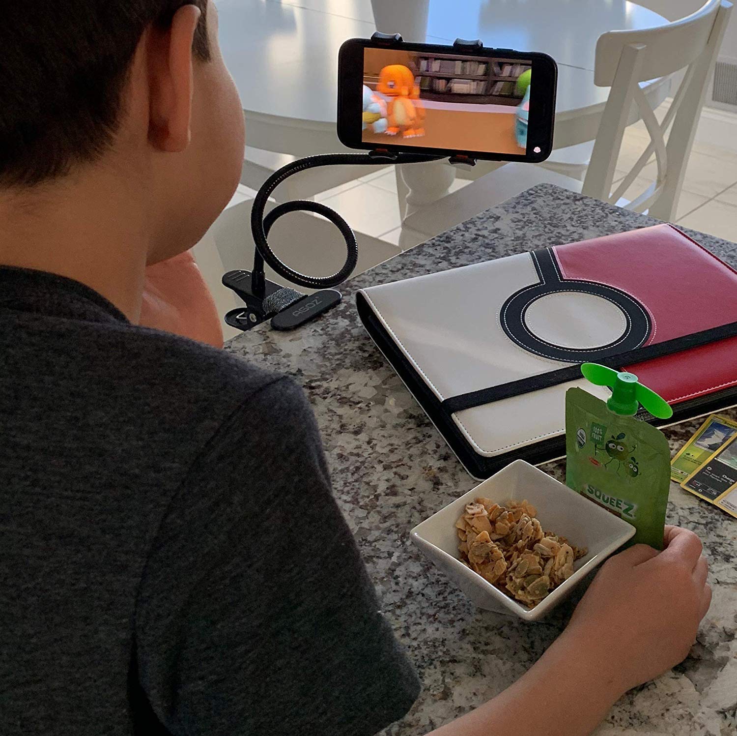 Universal Mobile Phone Stand and Tablet Stand with 360° Rotating Lazy Stand for Desk, Bed, Office, Kitchen (Comes with a Small Desktop Phone Holder)