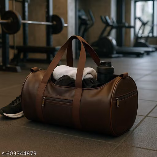 CYLINDRICAL DUFFEL DESIGN SPACIOUS & DURABLE GYM DUFFEL BAG WITH MID ZIP