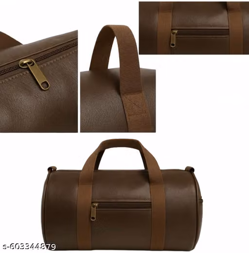 CYLINDRICAL DUFFEL DESIGN SPACIOUS & DURABLE GYM DUFFEL BAG WITH MID ZIP