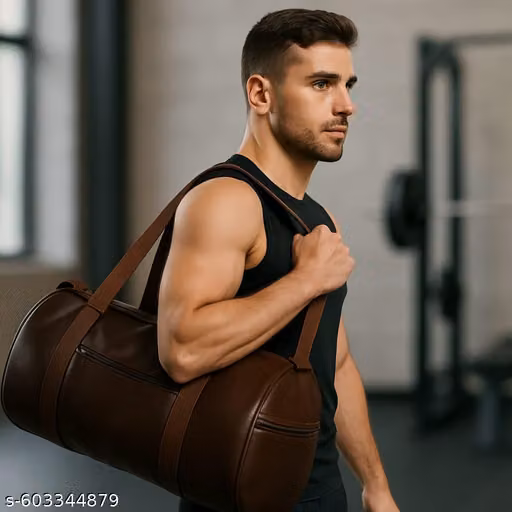 CYLINDRICAL DUFFEL DESIGN SPACIOUS & DURABLE GYM DUFFEL BAG WITH MID ZIP