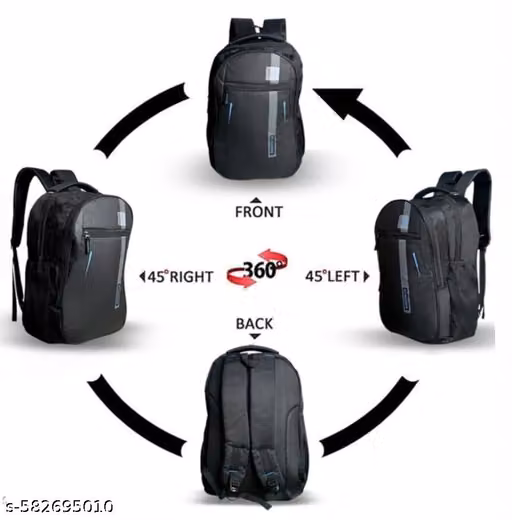 STYLISH BLACK LAPTOP BAG/BACKPACK FOR MEN WOMEN BOYS GIRLS/OFFICE SCHOOL COLLEGE TEENS & STUDENTS