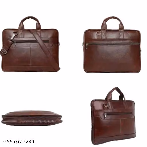 SOLID LEATHER LAPTOP BAG