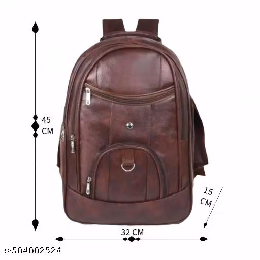 STYLISH BROWN LAPTOP BAG/BACKPACK FOR MEN WOMEN /OFFICE SCHOOL COLLEGE TEENS & STUDENTS