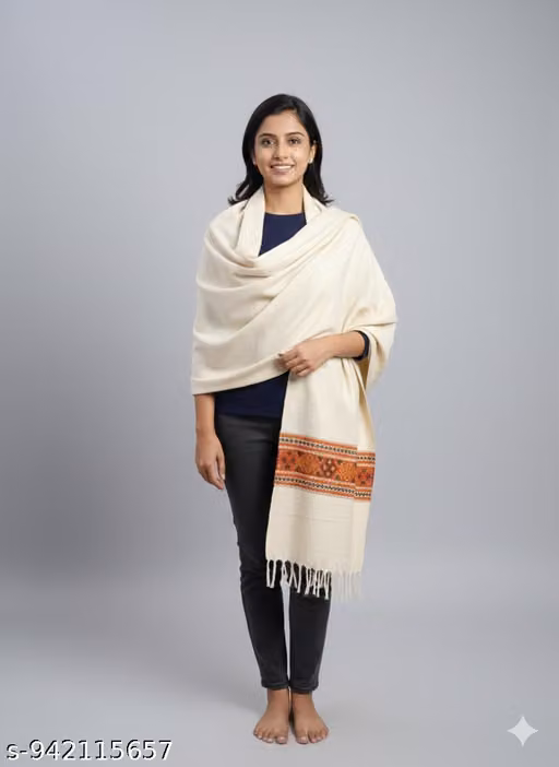 Golden woolen shawl