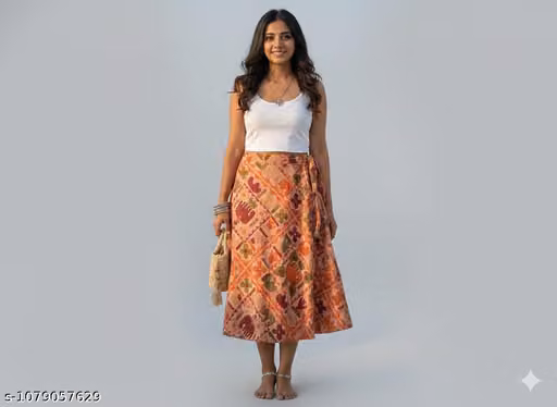 WRAP AROUND SKIRT (RED)