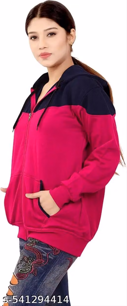 DARK PINK-WOMAN HOODY