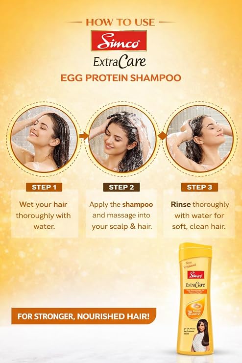 Simco Oxyveda Extra Care Egg Protein Hair Shampoo, 500 ml Pack Of 2