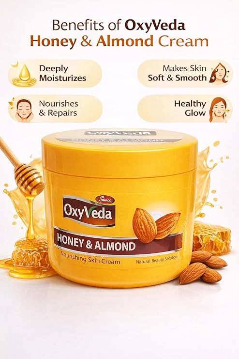 Simco Oxyveda Fruit soothe & Honey Almond Cream 800Ml Natural beauty solution