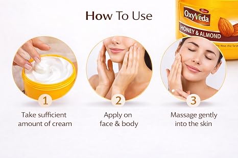 Simco Oxyveda Fruit soothe & Honey Almond Cream 800Ml Natural beauty solution
