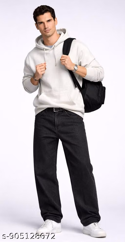 BLACK STRAIGHT FIT JEANS