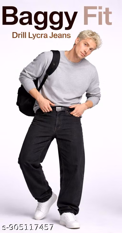 BLACK STRAIGHT FIT JEANS