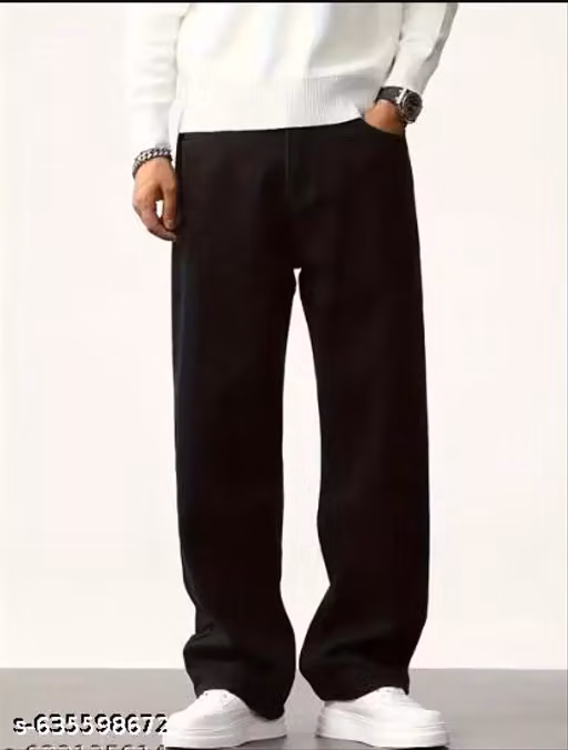 BLACK BAGGY STRIGHT FIT JEANS02