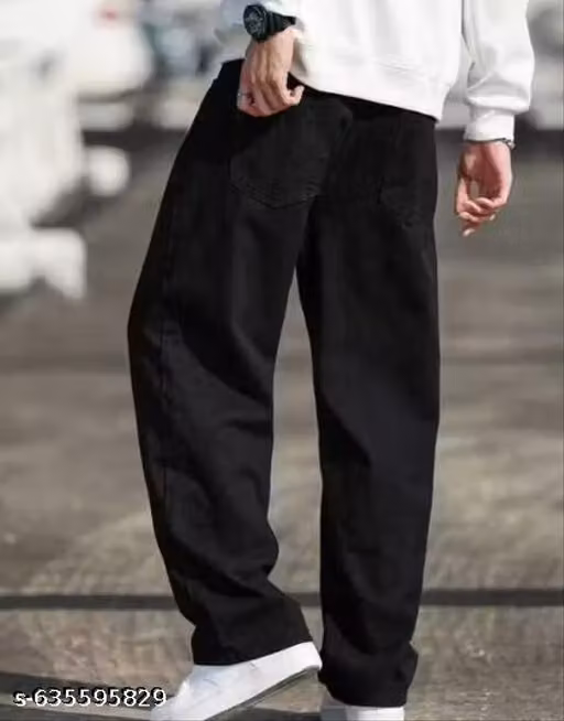 BLACK BAGGY STRIGHT FIT JEANS03